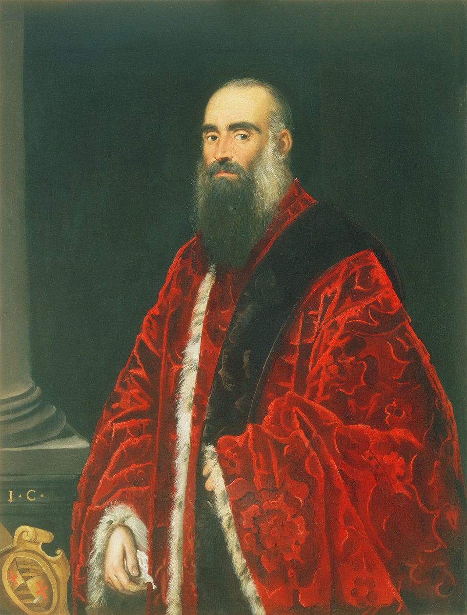Portret prokuratora Contarini, prawdopodobnie Giovanni Paolo Contarini (zm.1604) autorstwa Domenico Robusti Tintoretto