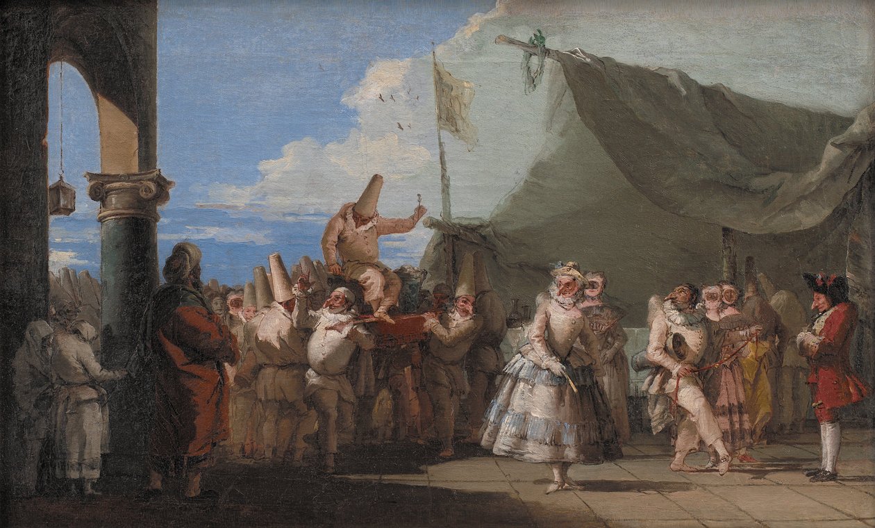 Triumf Pulcinelli autorstwa Domenico Tiepolo