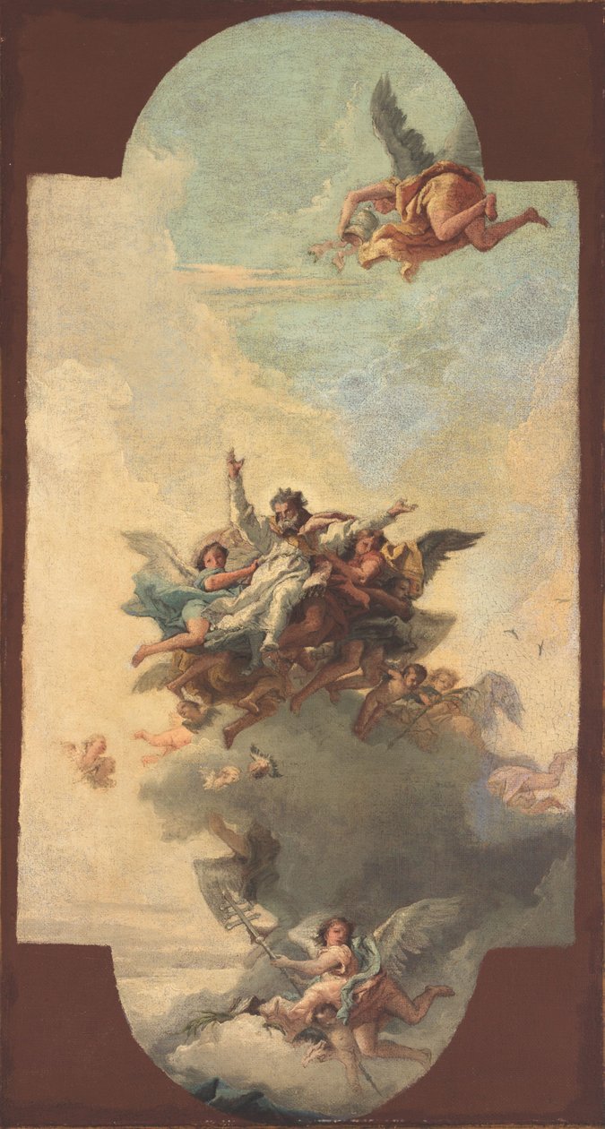 Apoteoza papieża i męczennika autorstwa Domenico Tiepolo