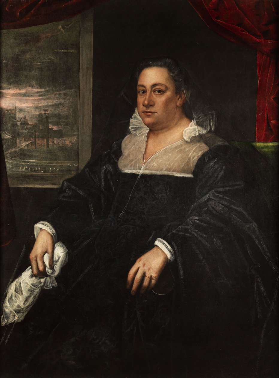 Portret Dogaressy (żony doży weneckiej) autorstwa Domenico Robusti Tintoretto