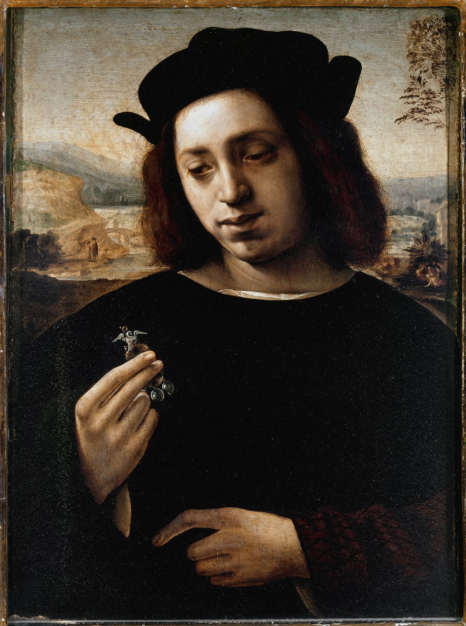 Portret mężczyzny, zwany złotym - olej na płótnie autorstwa Domenico Ghirlandaio
