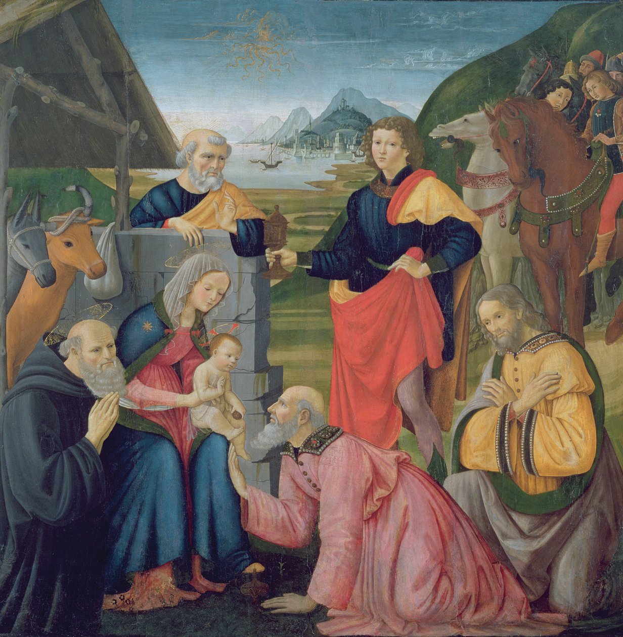 Pokłon Trzech Króli autorstwa Domenico Ghirlandaio