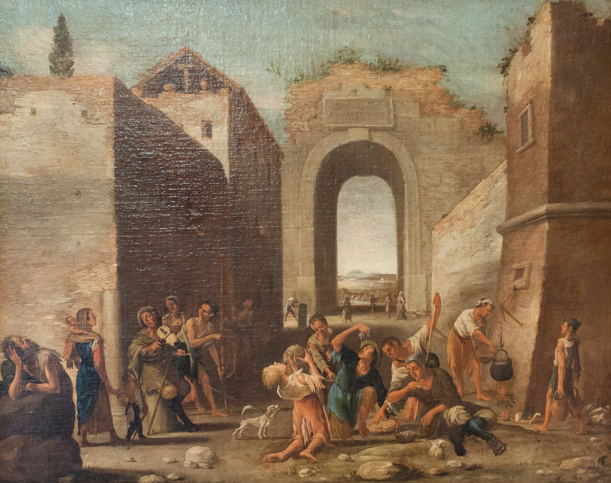 I Maccaronari (olej na płótnie) autorstwa Domenico (1612 75) Gargiulo