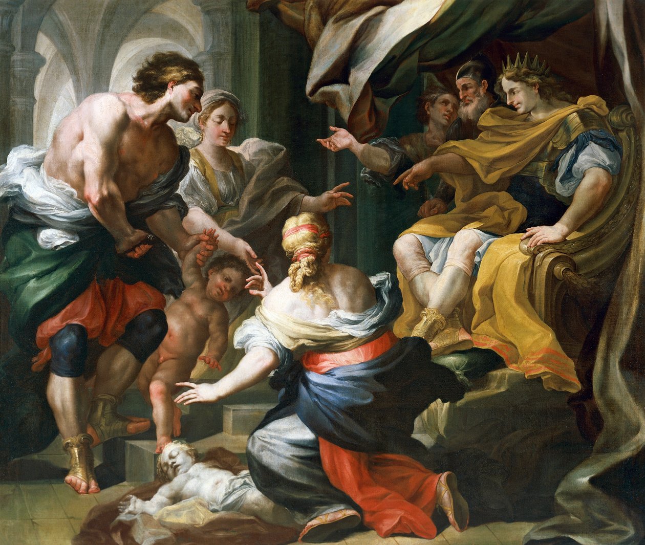 Sąd Salomona – Domenico Antonio Vaccaro (1678-1745), olej na płótnie autorstwa Domenico Antonio Vaccaro