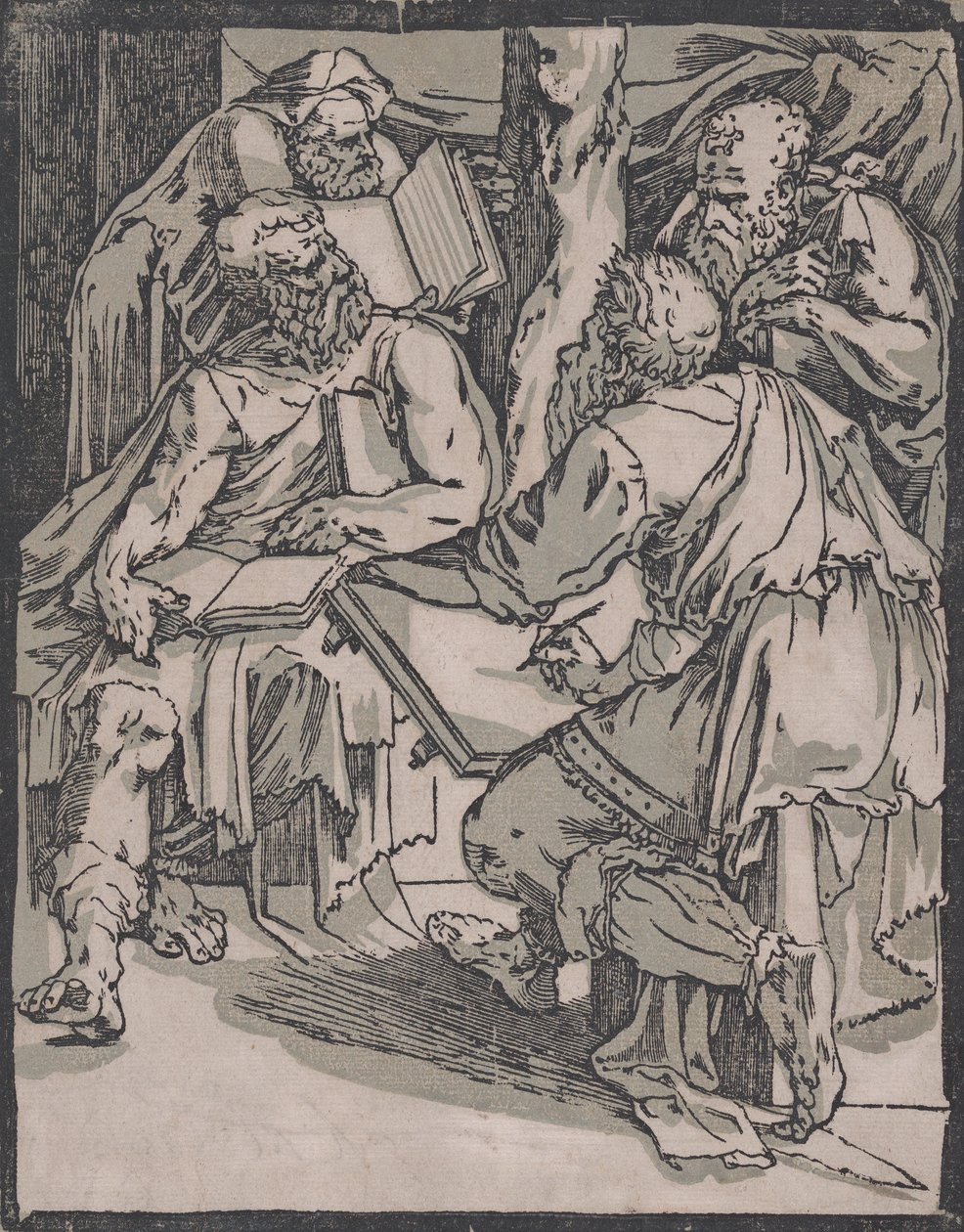 Czterech Doktorów Kościoła, ca. 1540-1550. autorstwa Domenico Beccafumi