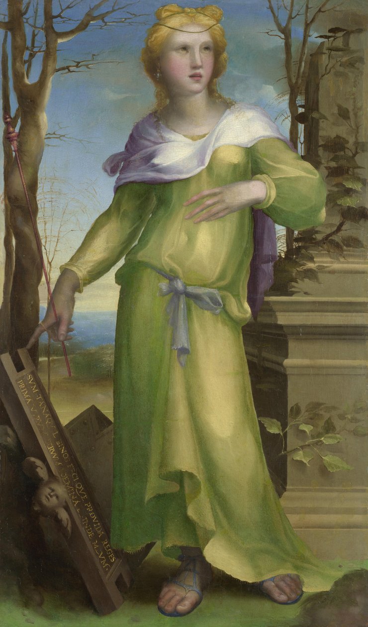 Tanaquil, ok. 1519 autorstwa Domenico Beccafumi