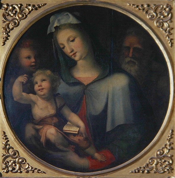 Święta Rodzina z młodym św. Janem Chrzcicielem, ok. 1518 (olej na desce) autorstwa Domenico Beccafumi