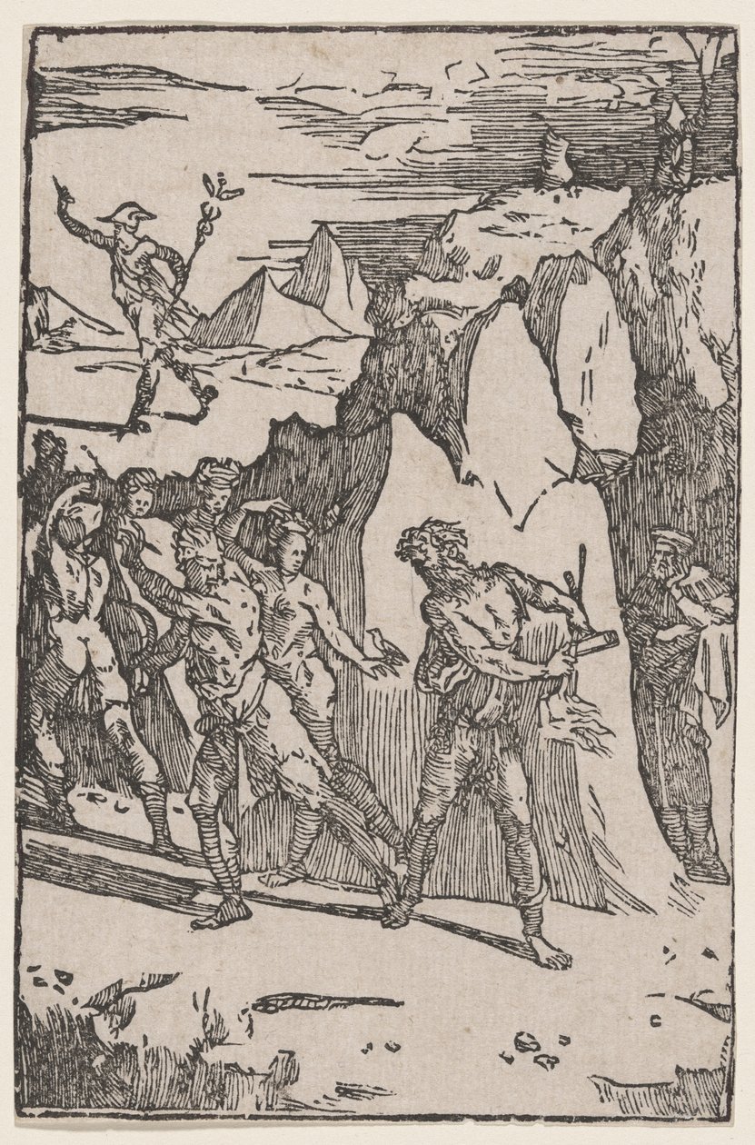 Metale uciekające z Wulkana autorstwa Domenico Beccafumi