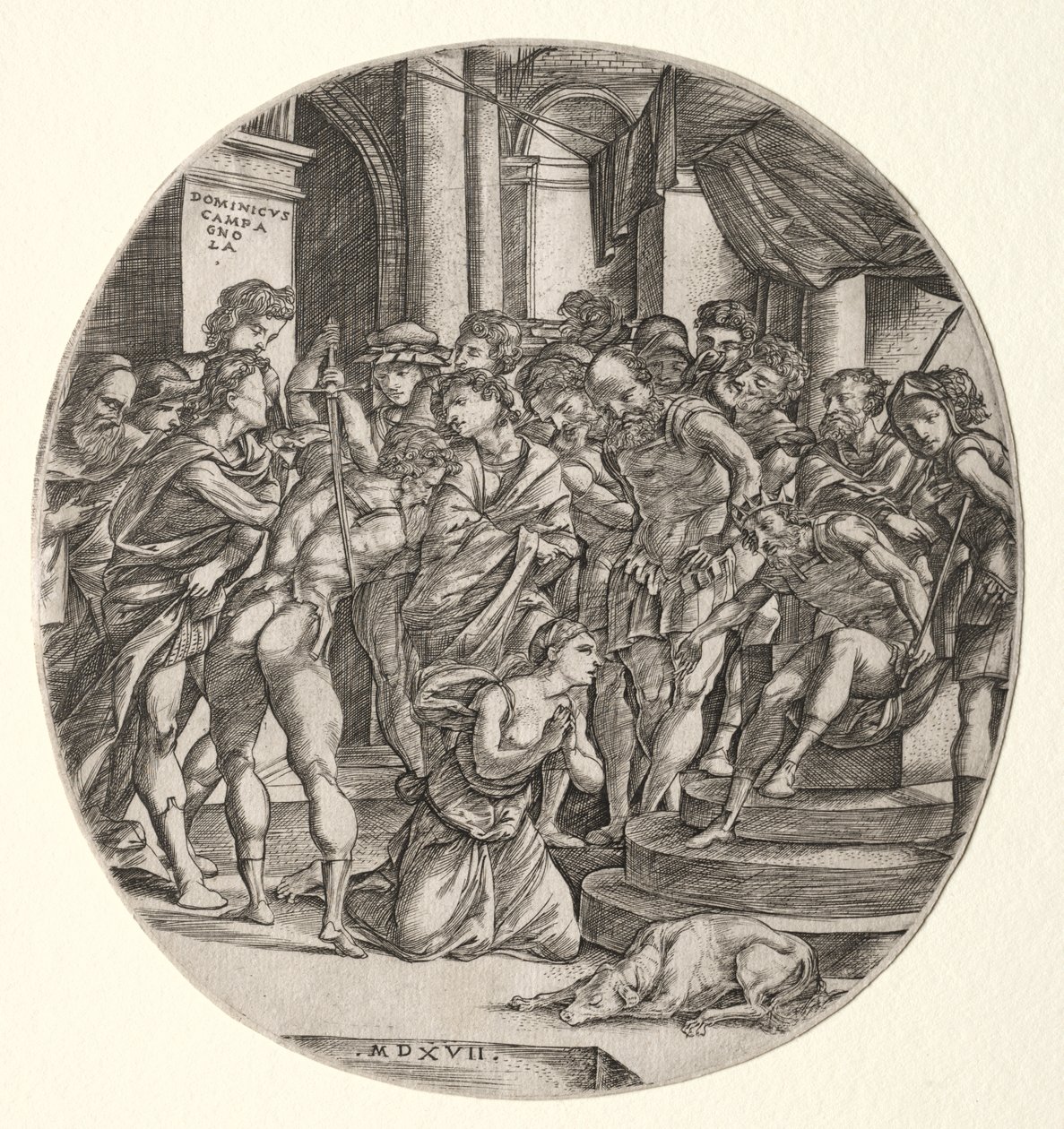 Ścięcie św. Katarzyny autorstwa Domenico Campagnola