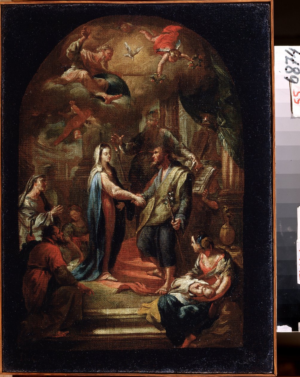 „Wesele Dziewicy” (Wesele Marii i Józefa) Obraz Domenico Corvi (1721-1803) XVIII-wieczne Państwowe Muzeum Sztuki, Tula, Rosja autorstwa Domenico Corvi