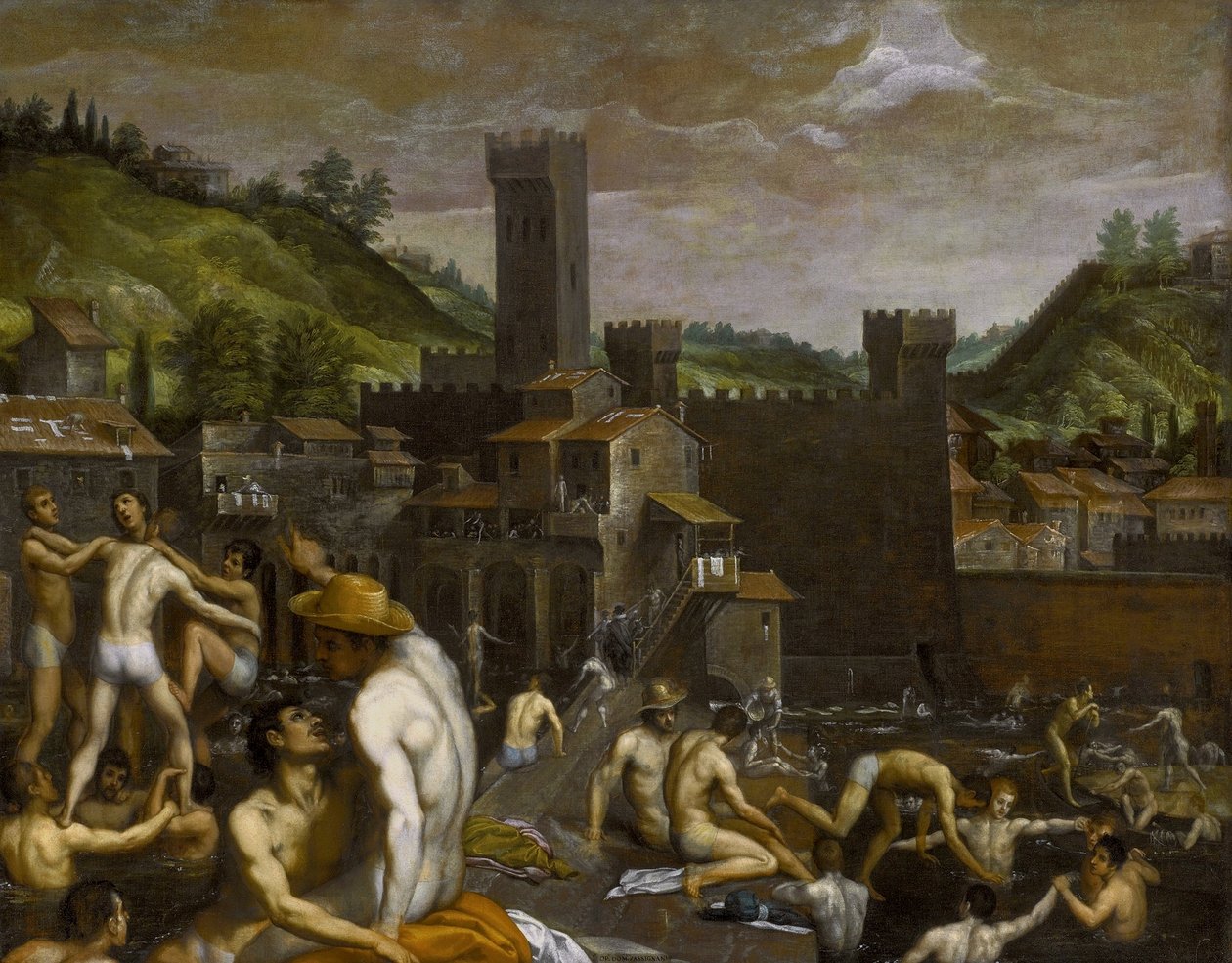 Kąpiący się w San Niccolo autorstwa Domenico Cresti