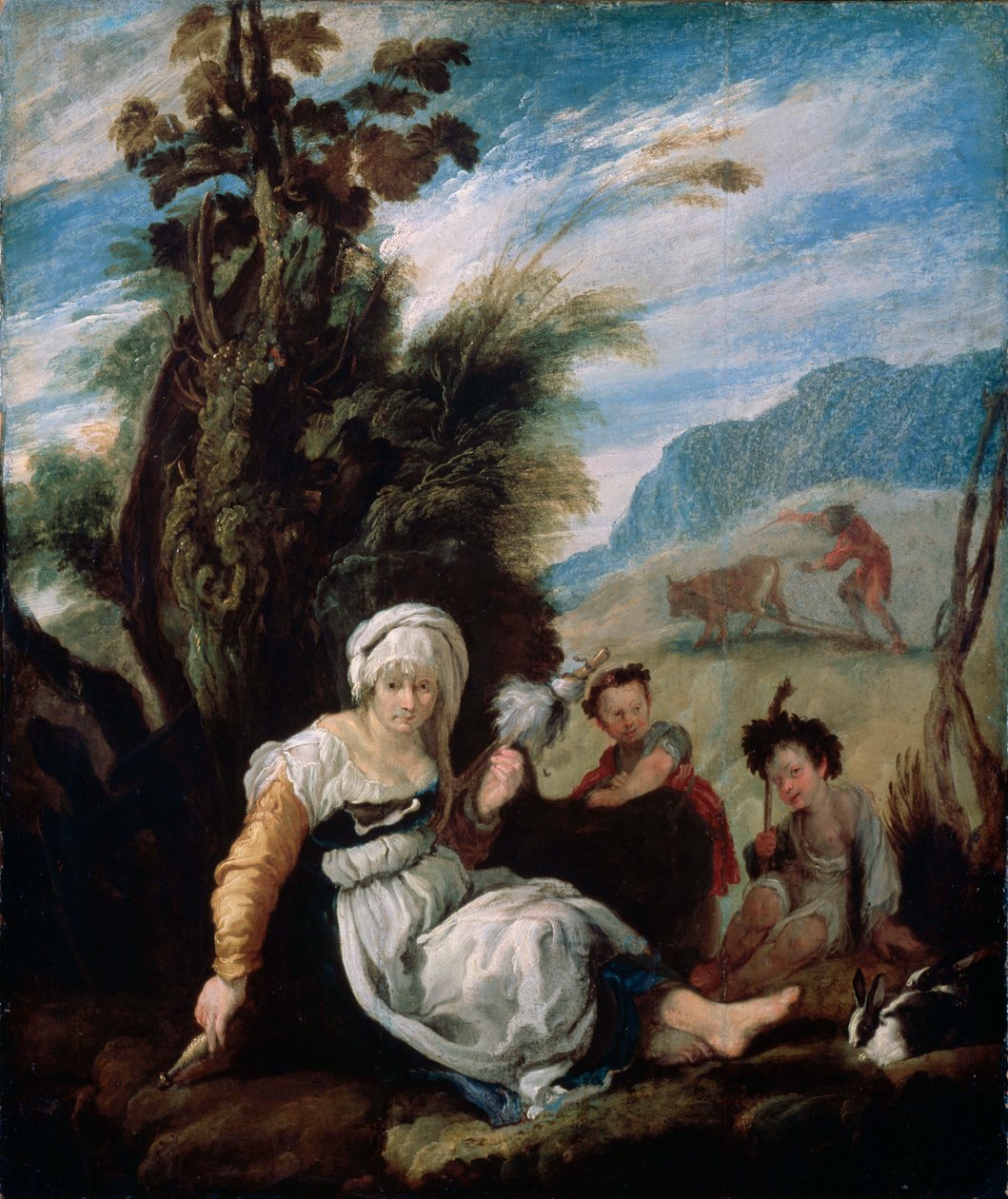 Adam i Ewa, 1588 autorstwa Domenico Fetti or Feti