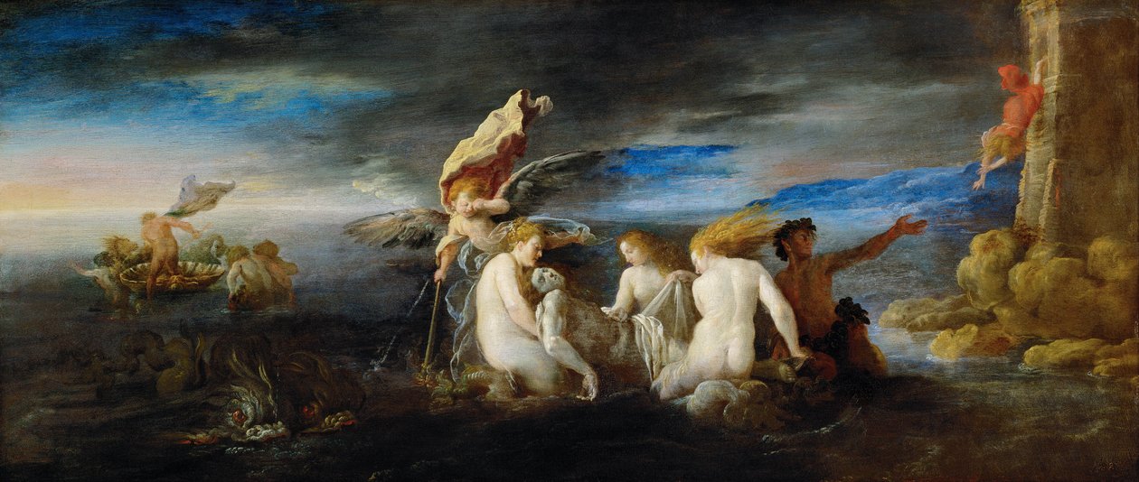 Bohater w żałobie po zmarłych Leander, ok. 1930 1622 autorstwa Domenico Fetti or Feti
