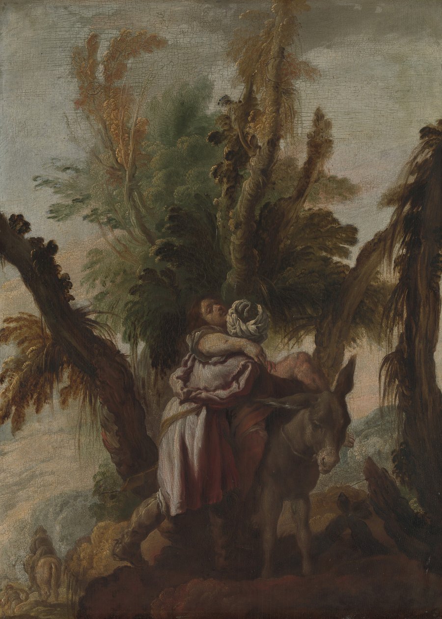 Dobry Samarytanin, ca. 1618-22. autorstwa Domenico Fetti or Feti