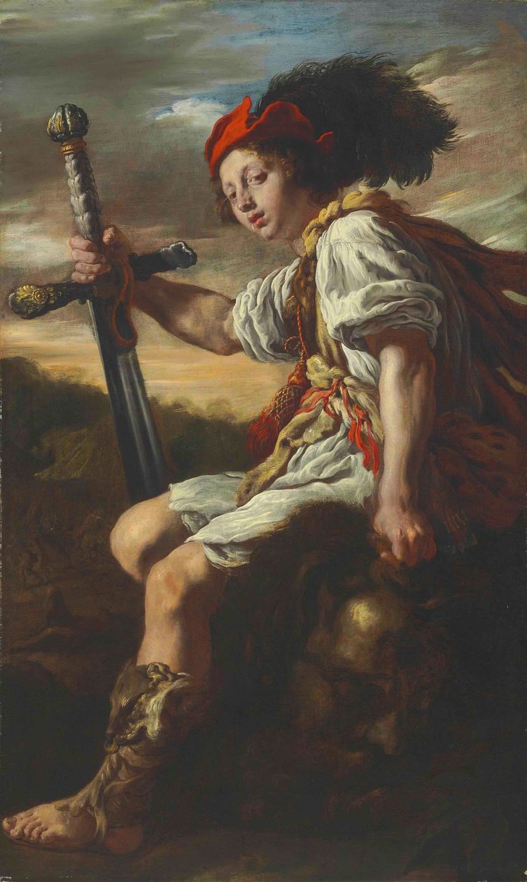 Dawid z głową Goliata, ok. 1620 autorstwa Domenico Fetti or Feti