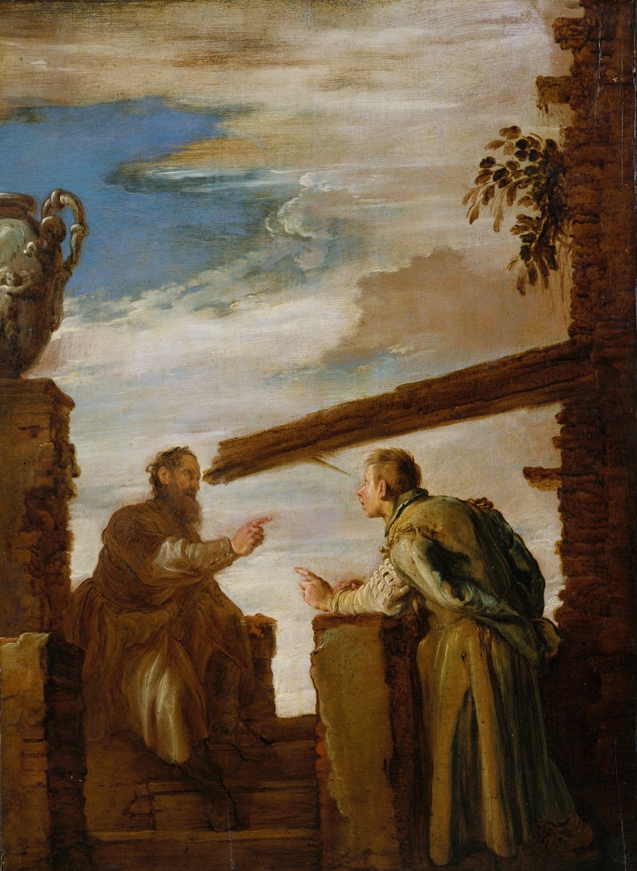 Przypowieść o kłębku i promieniu, ok. 1619 autorstwa Domenico Fetti or Feti