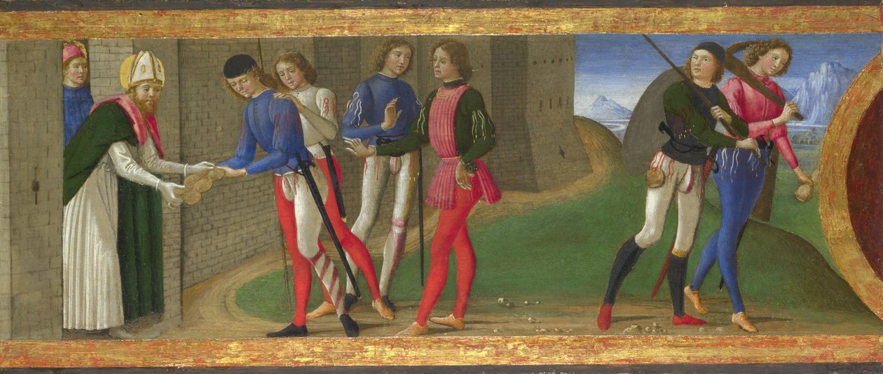 Legenda o świętych Justusie i Klemensie z Volterry autorstwa Domenico Ghirlandaio