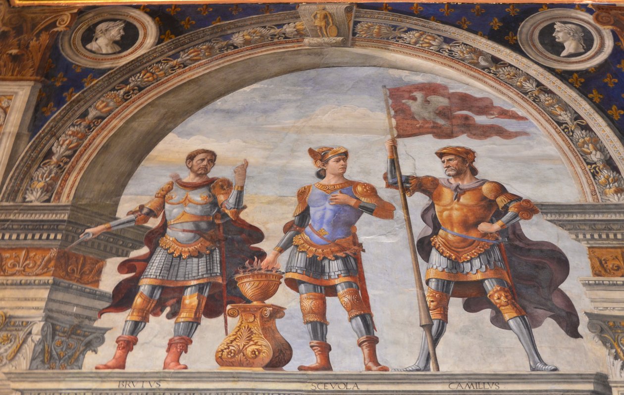 Dekoracja Sala dei Gigli, 1482-1484 autorstwa Domenico Ghirlandaio