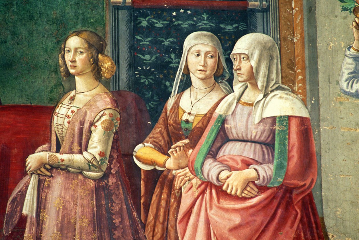 Panie florenckie od narodzin św. Jana Chrzciciela autorstwa Domenico Ghirlandaio