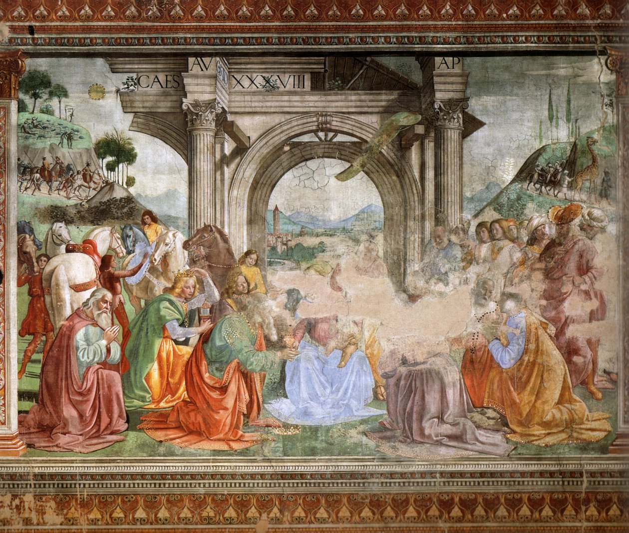 Niemiecki: Pokłon Trzech Króli autorstwa Domenico Ghirlandaio