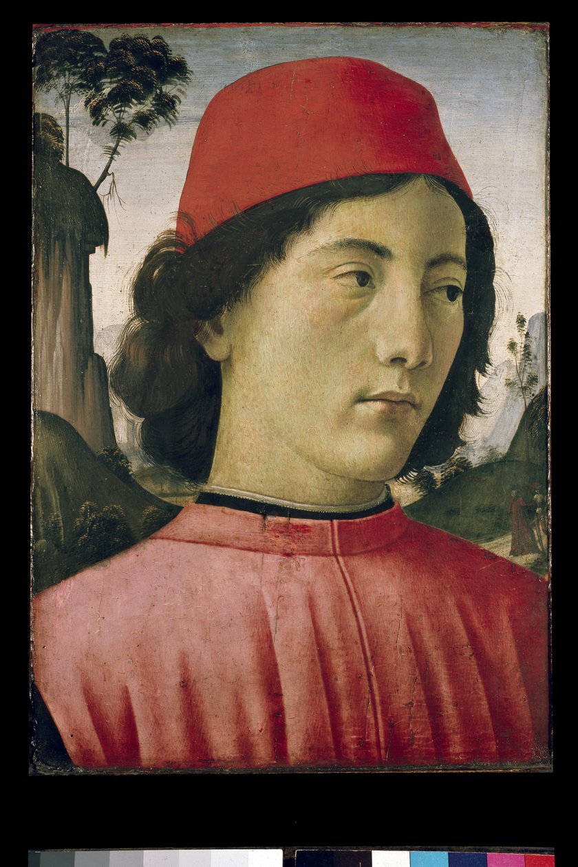 Portret młodzieńca, XV w. autorstwa Domenico Ghirlandaio