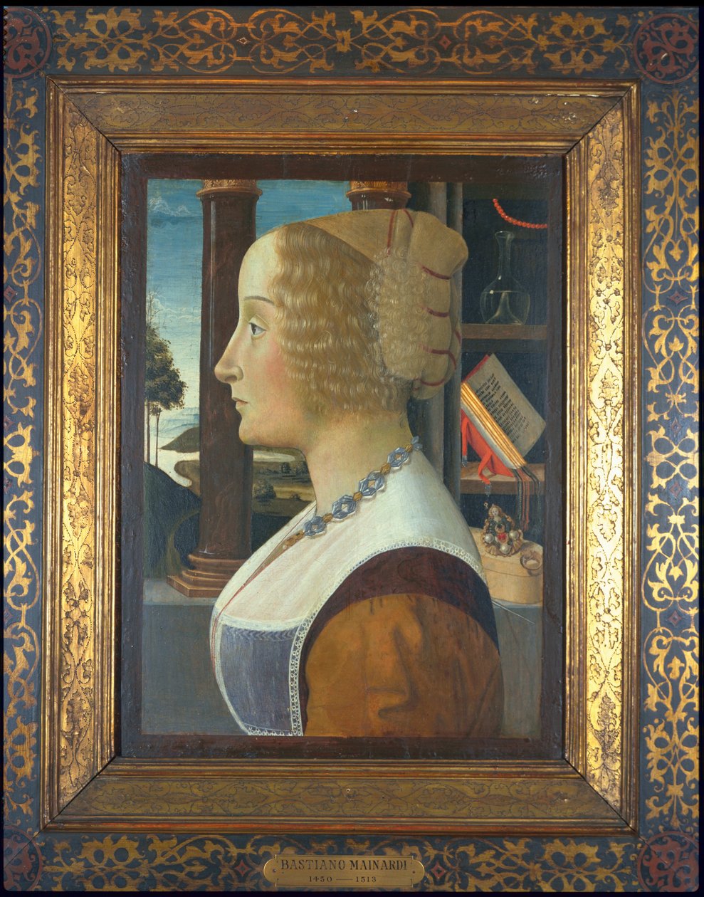 Portret kobiety, ok. 1490 (tempera na desce) autorstwa Domenico Ghirlandaio