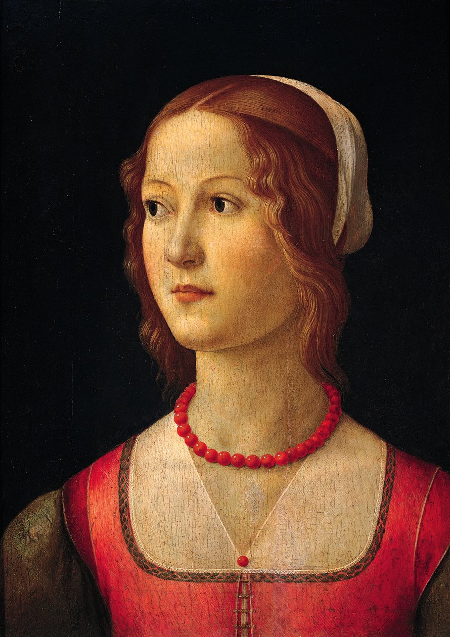 Portret młodej dziewczyny – Domenico Ghirlandaio (1449-1494), ok. 1485 r. autorstwa Domenico Ghirlandaio