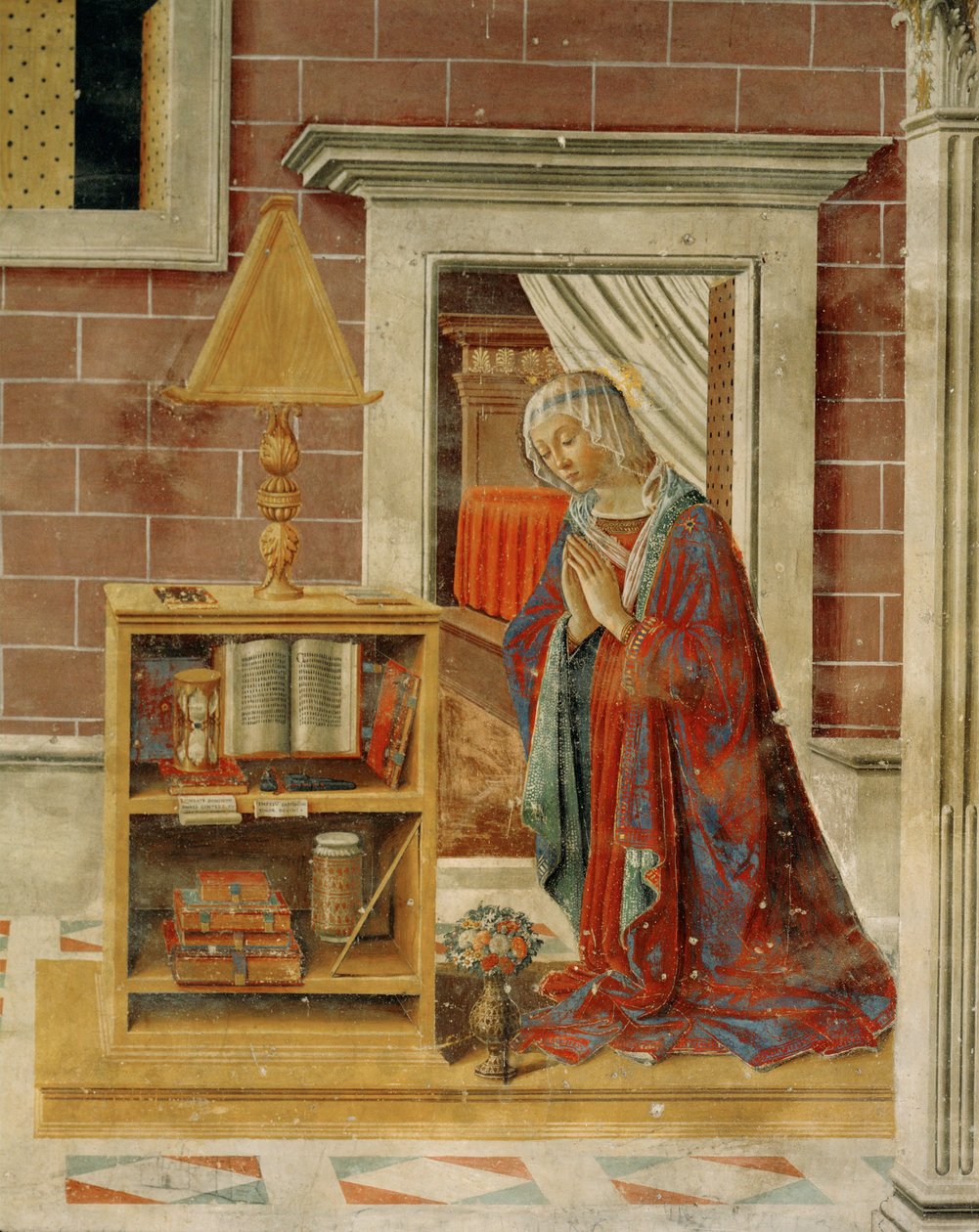 Zwiastowanie. Fresk (świeży) autorstwa Domenico Ghirlandaio