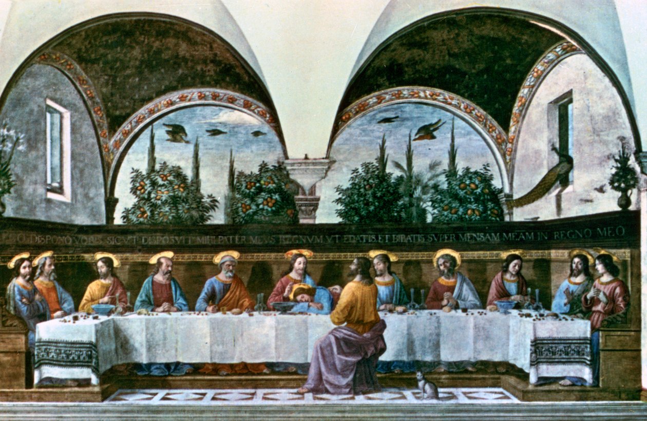 Ostatnia Wieczerza, 1480. autorstwa Domenico Ghirlandaio