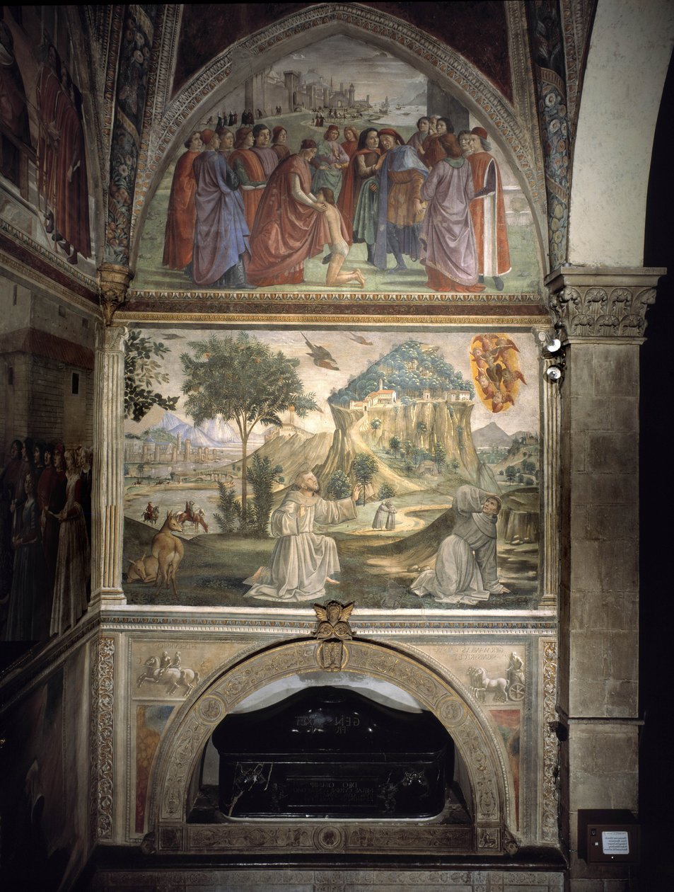 pogrzeb św. Franciszka autorstwa Domenico Ghirlandaio