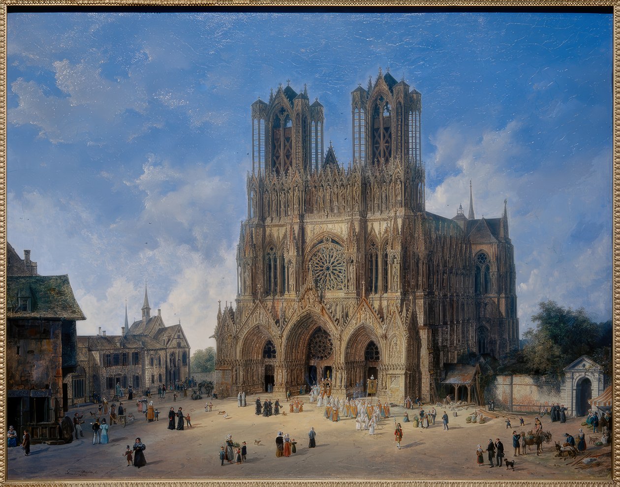 Katedra w Reims autorstwa Domenico II Quaglio