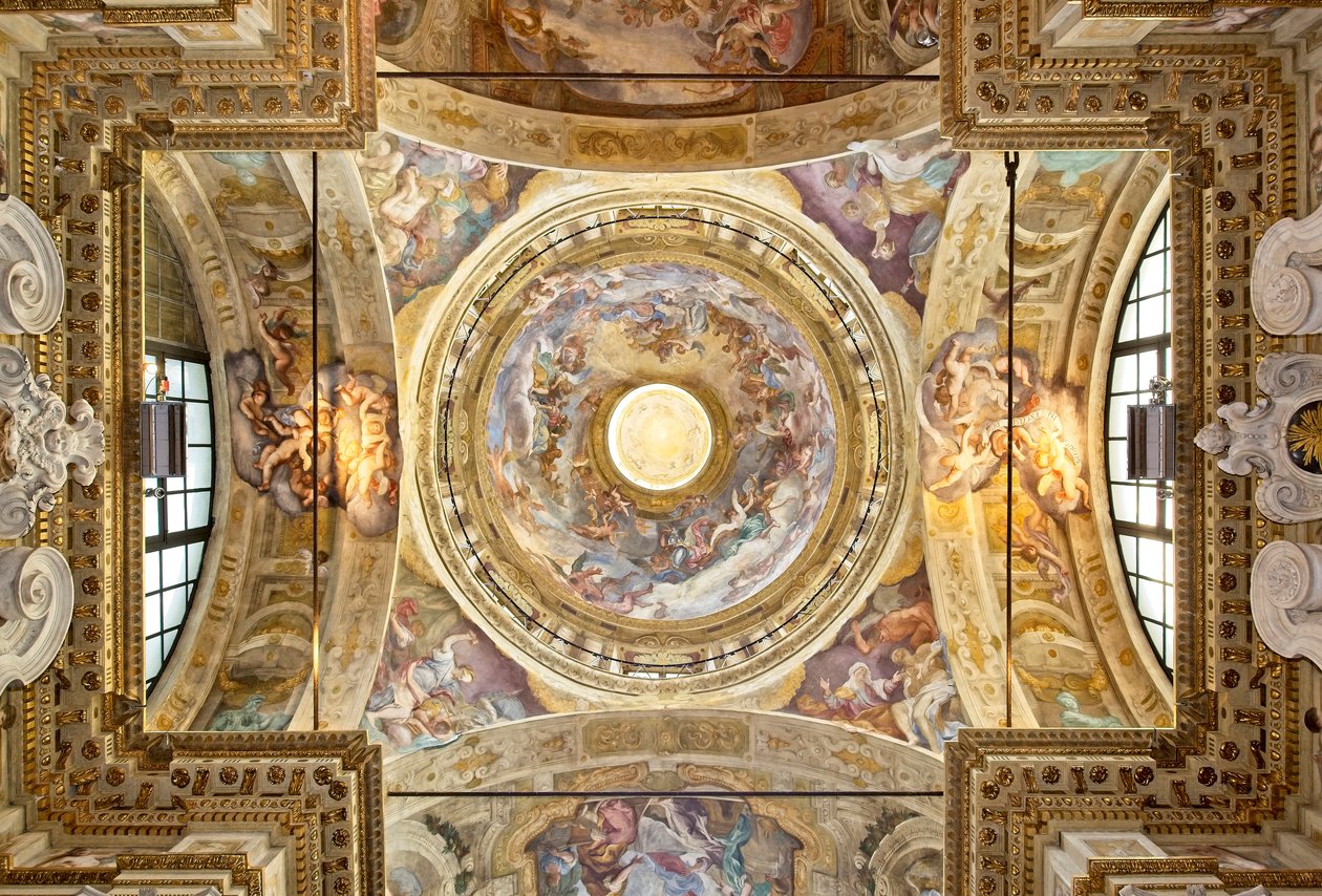 Kopuła z przedstawieniem Koronacji NMP, detal, ostatni XXIV w. autorstwa Domenico I Piola