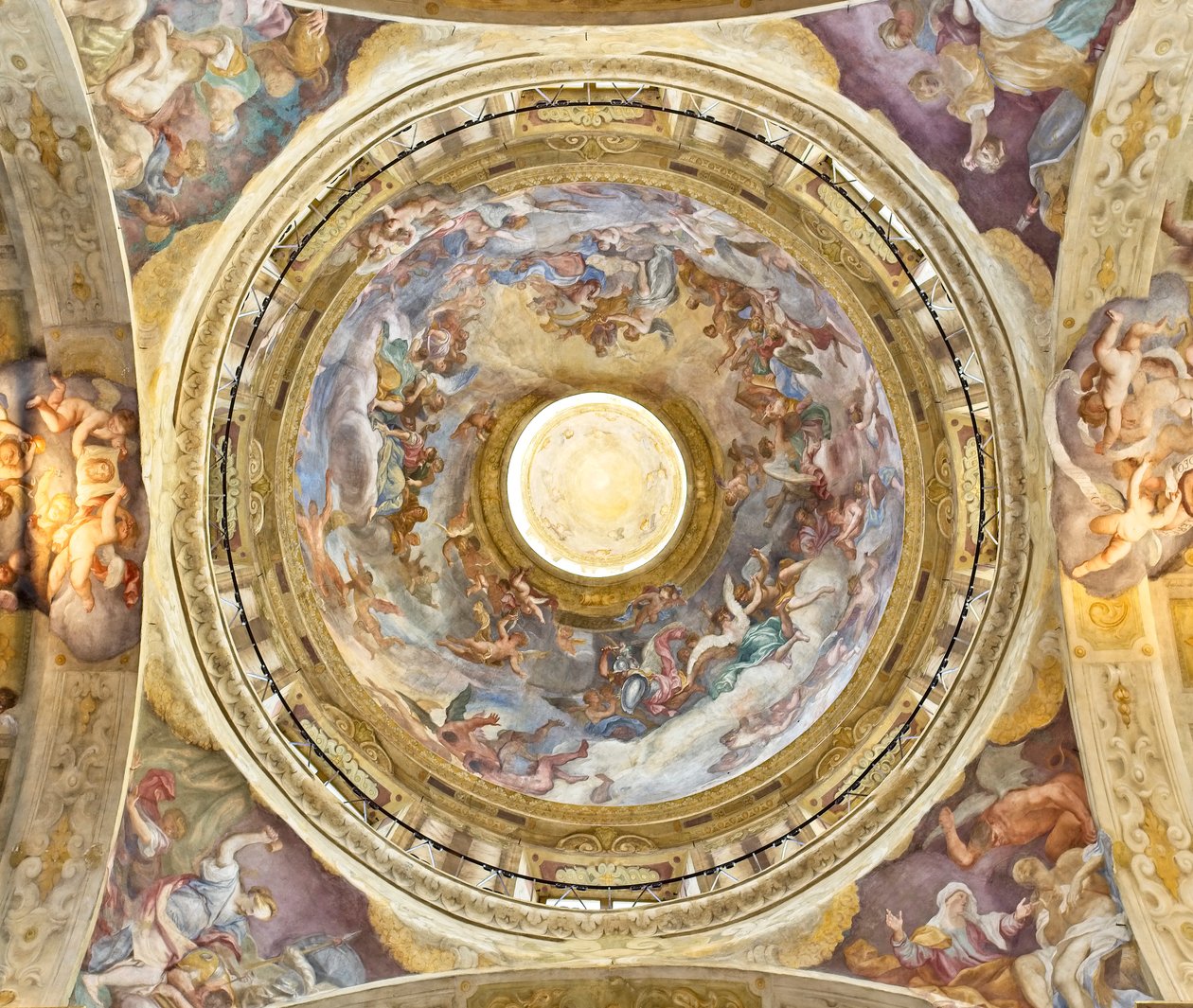 Kopuła z przedstawieniem Koronacji NMP, detal, ostatni XXIV w. autorstwa Domenico I Piola