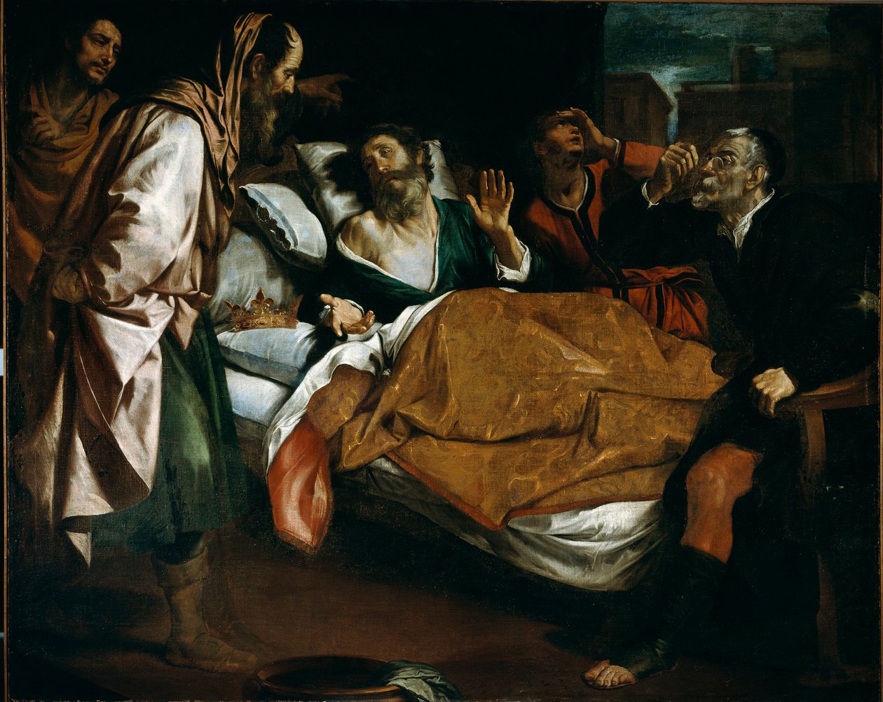 Śmierć proroka Ezechiela Obraz Domenico Fiaselli dit il Sarzana (1589-1669) XVII-wieczna Galleria di Palazzo Bianco, Genes autorstwa Domenico Il Sarzana Fiasella