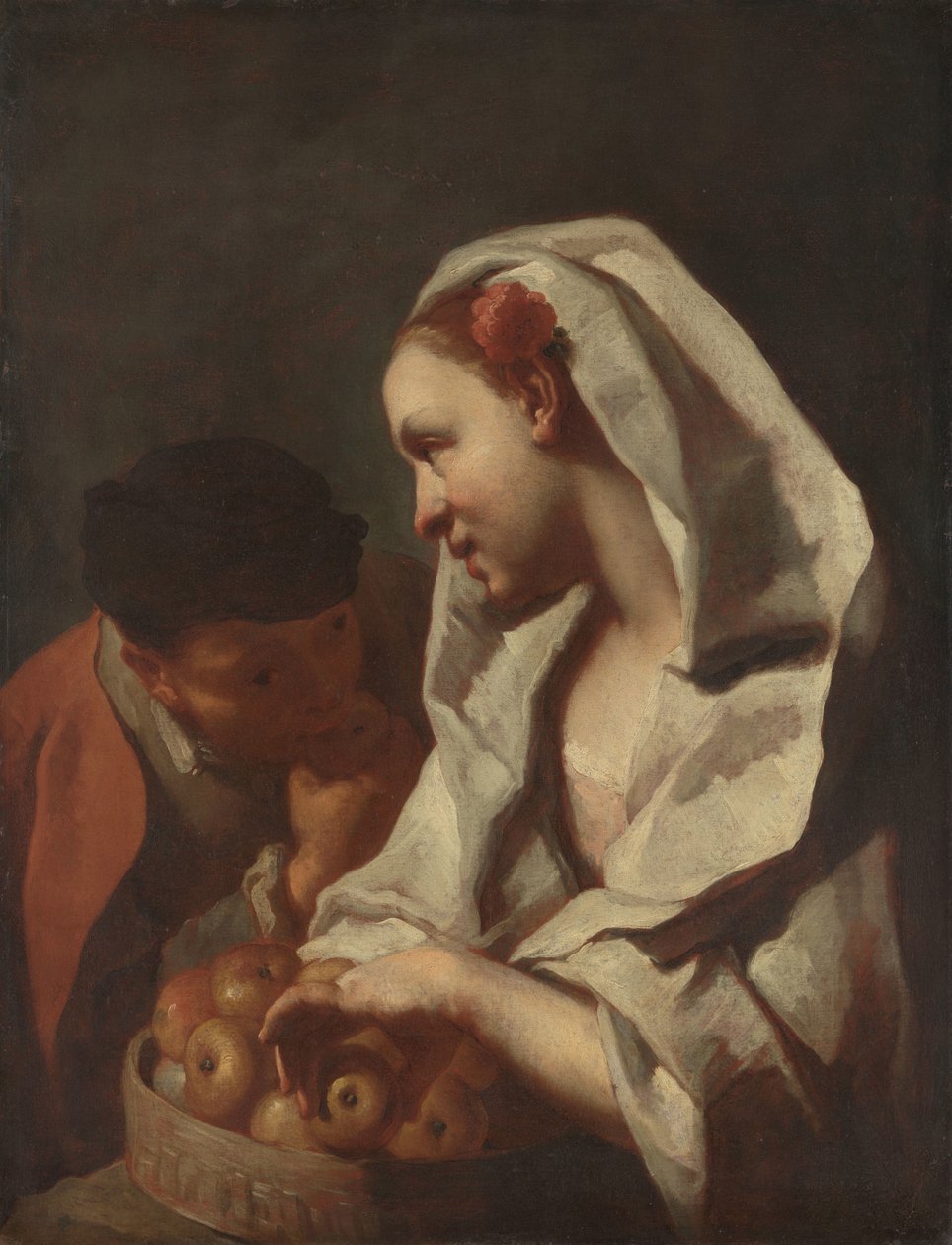 Dziewczyna sprzedająca owoce autorstwa Domenico Maggiotto (attributed to)
