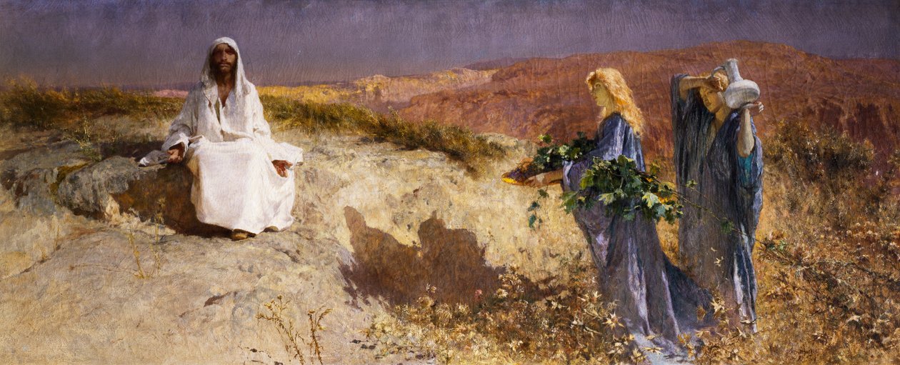 Chrystus na pustyni autorstwa Domenico Morelli