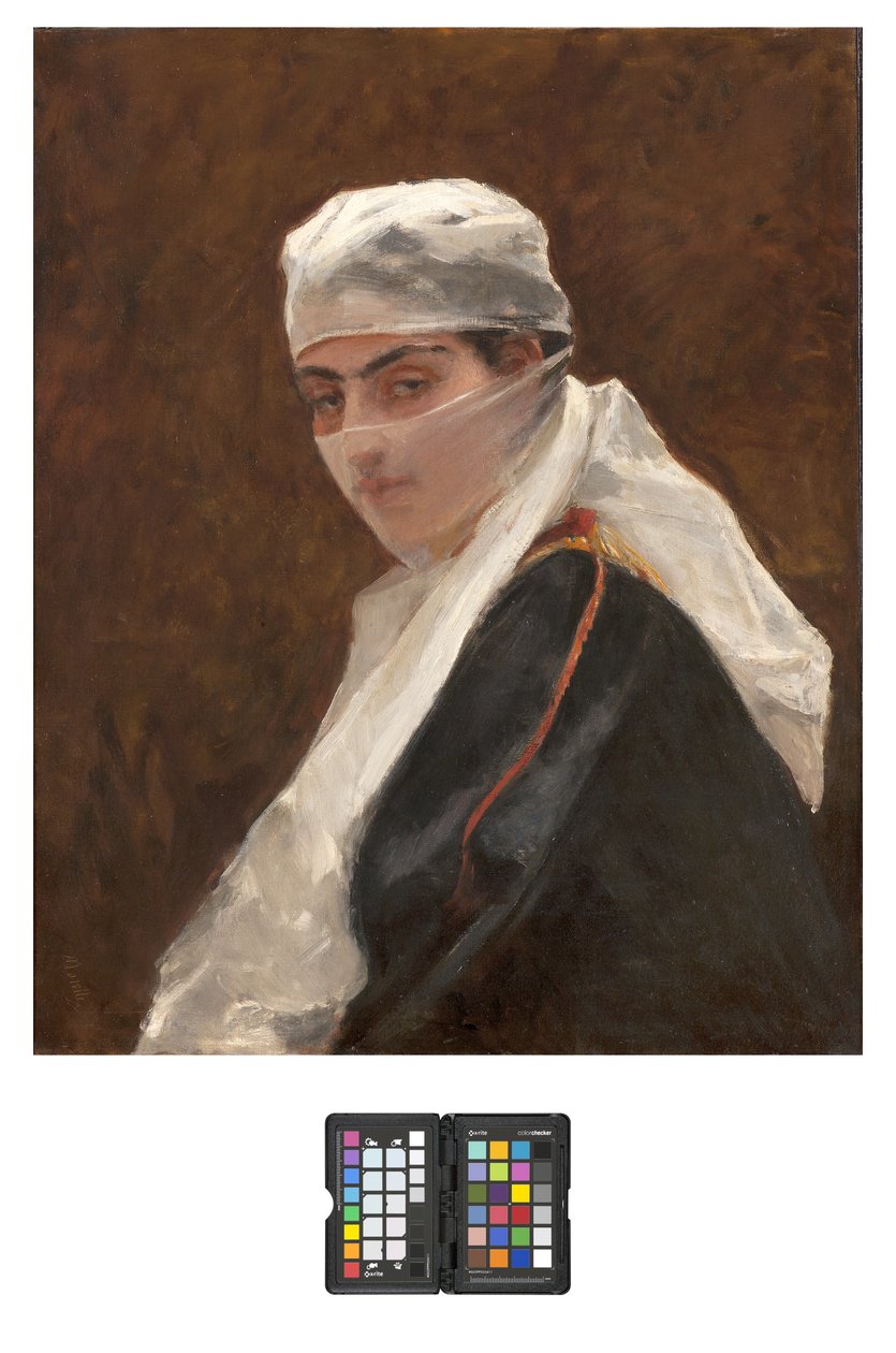 Odaliska, 1870-73 autorstwa Domenico Morelli