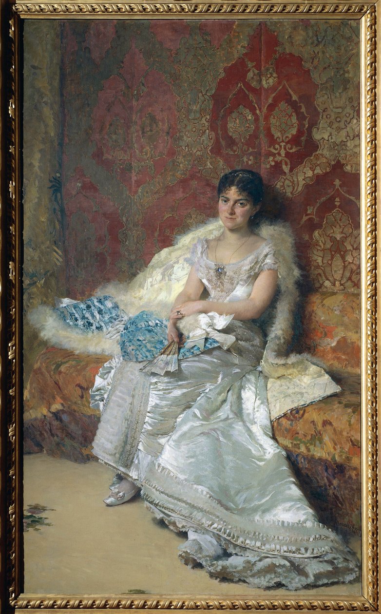 Portret pani Theresy Oneto Sweter, autorstwa Domenico Morelli autorstwa Domenico Morelli