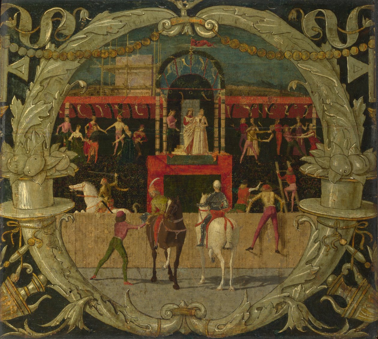 Gwałt Sabinek po sygnale, ok. godz. 1490 autorstwa Domenico Morone