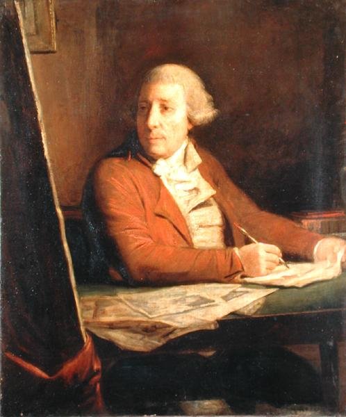 Portret Francesco Bartolozziego (1727-1815) (olej na płótnie) autorstwa Domenico Pellegrini