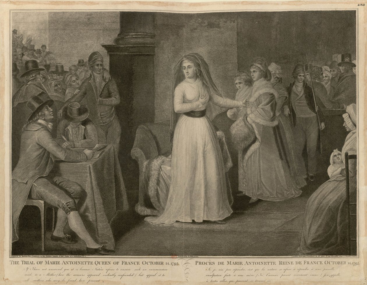 Proces Marii Antoniny, królowej Francji, 14 października 1793 r. autorstwa Domenico Pellegrini