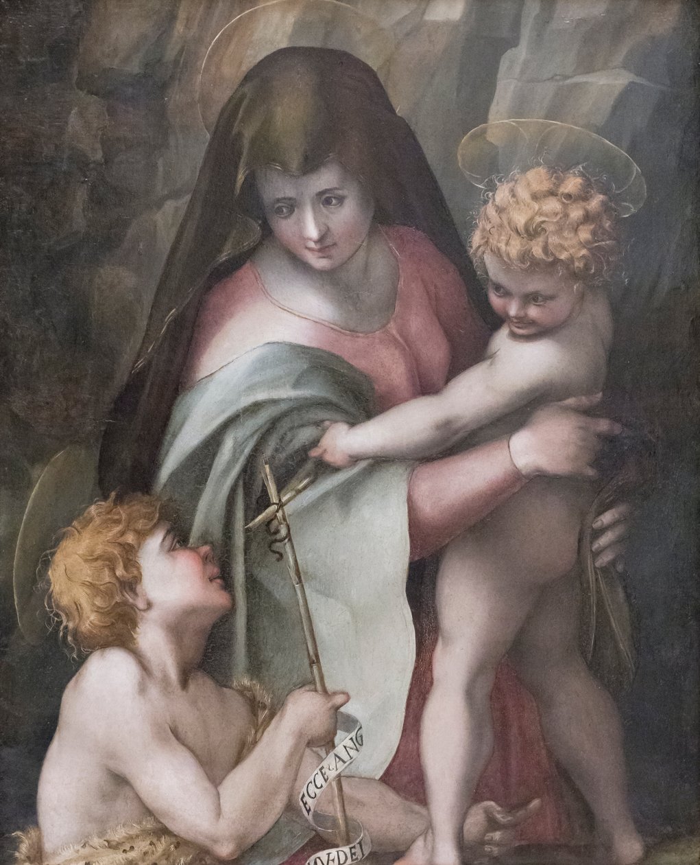 Madonna z Dzieciątkiem i św. Janem, Domenico Puligo (olej na desce) autorstwa Domenico Puligo