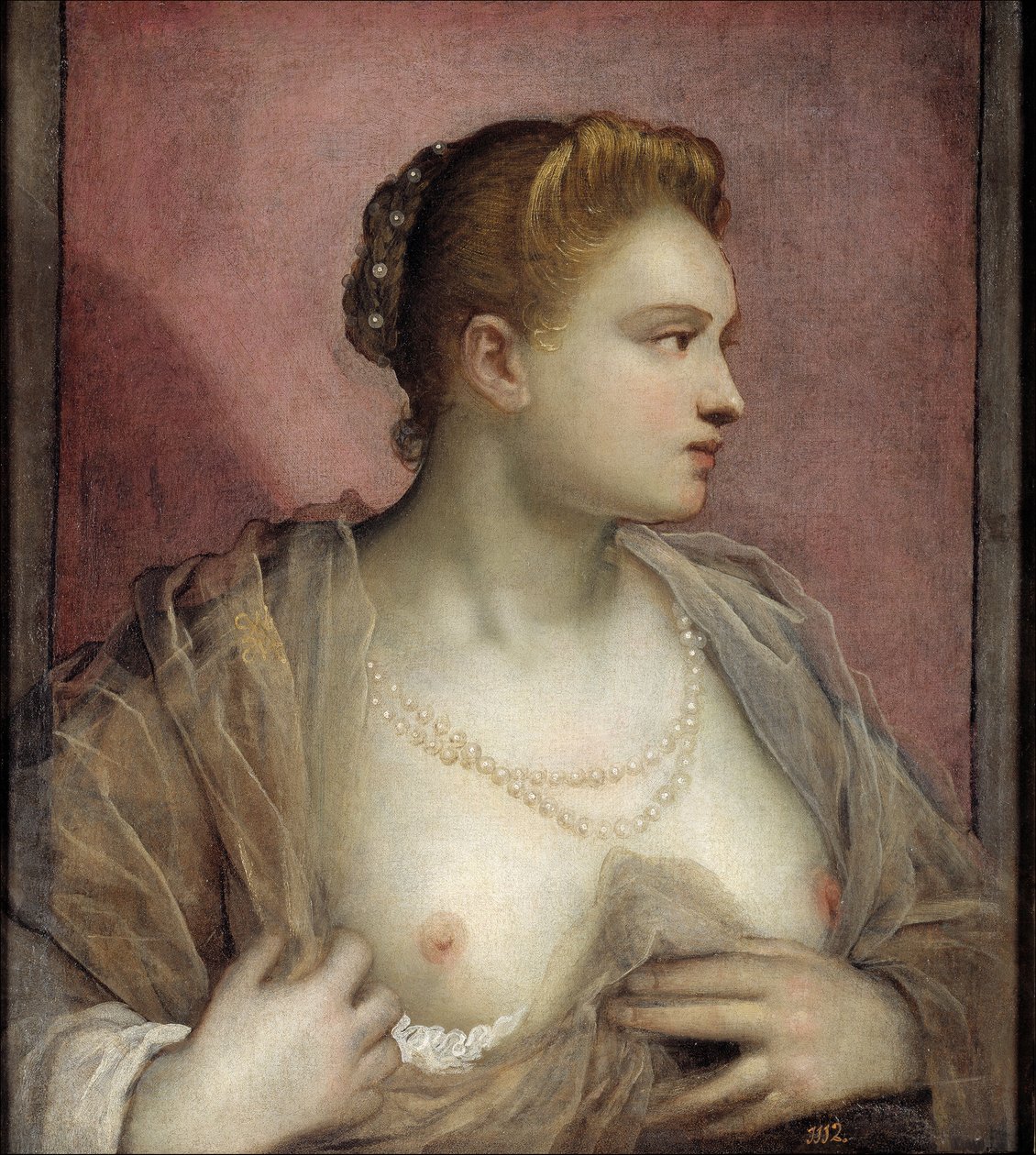 Pani obnaża piersi autorstwa Domenico Robusti Tintoretto