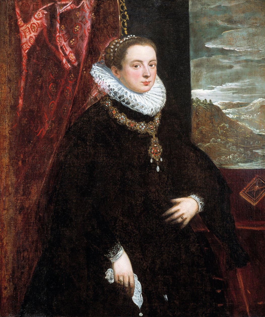 Dama w czerni, 1560 autorstwa Domenico Robusti Tintoretto