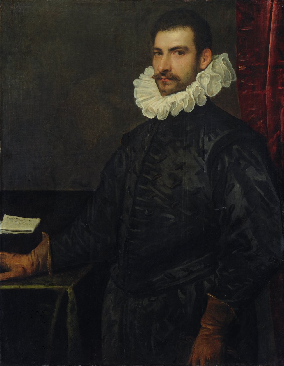 Portret młodego mężczyzny autorstwa Domenico Robusti Tintoretto