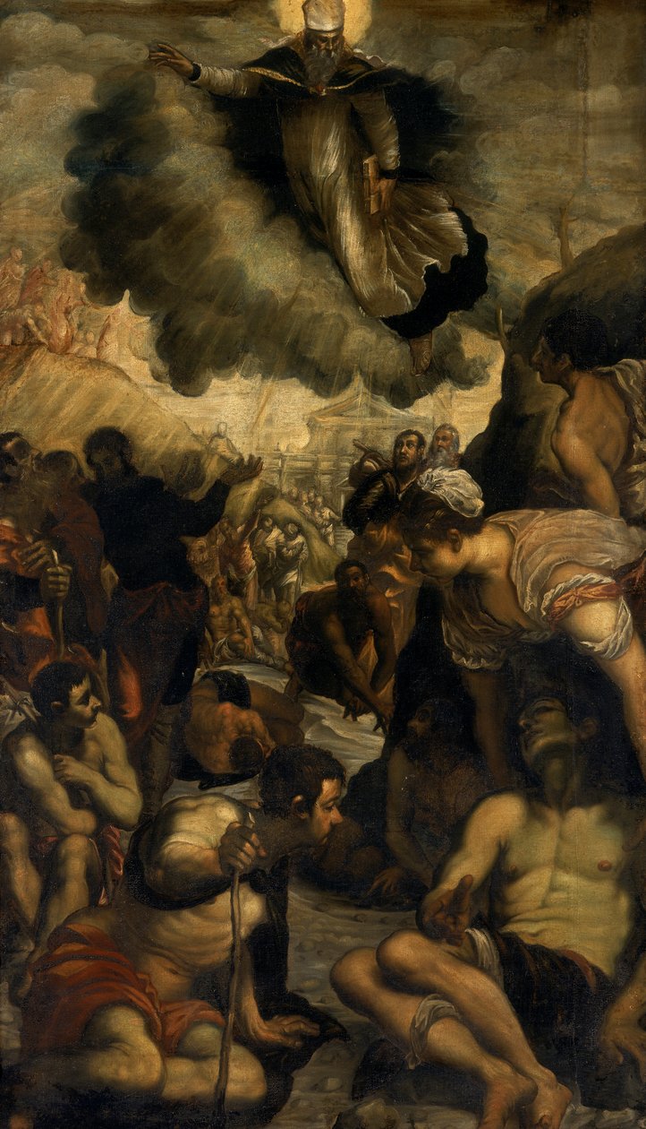 Św. Augustyn uzdrawiający kalekich, ok.1549 autorstwa Domenico Robusti Tintoretto