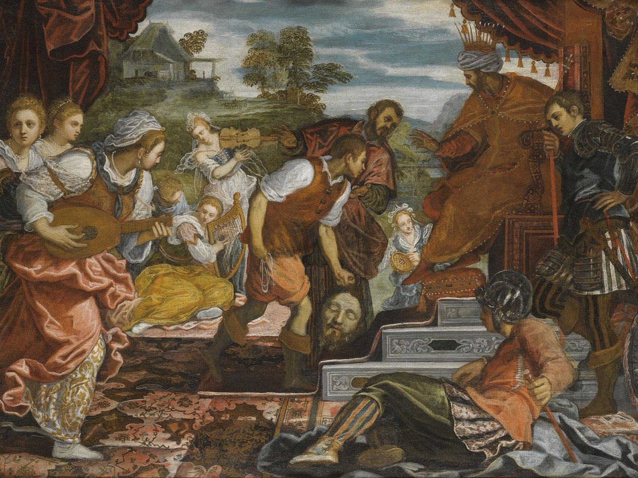 Triumf Dawida par Tintoretto, Domenico (1560-1635). Olej na płótnie, format : 96,8x131, , Kolekcja prywatna autorstwa Domenico Robusti Tintoretto