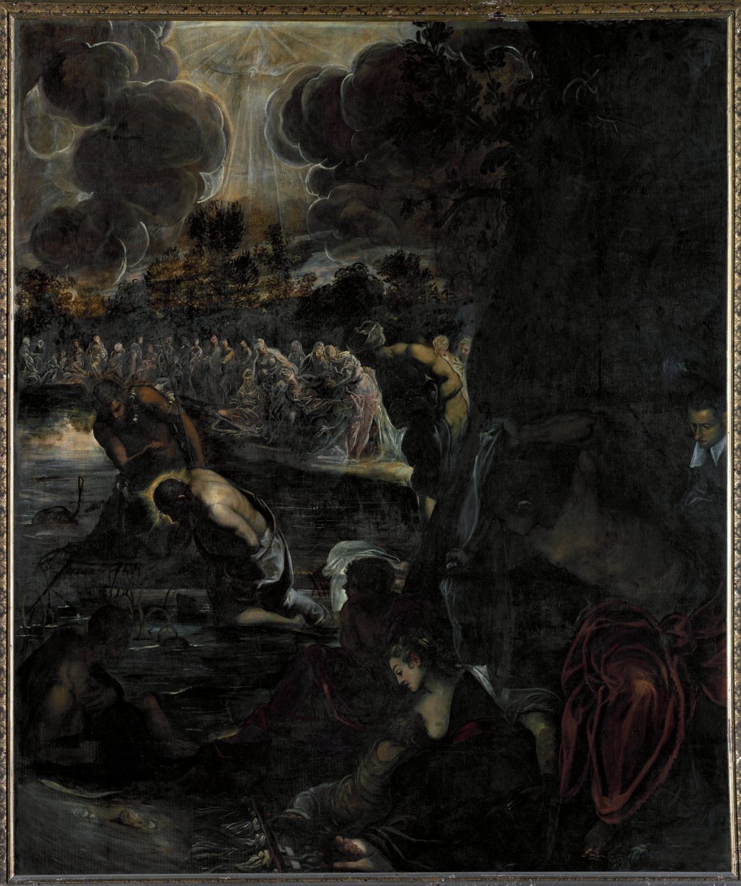 Chrzest Chrystusa - Olej na płótnie autorstwa Domenico Robusti Tintoretto