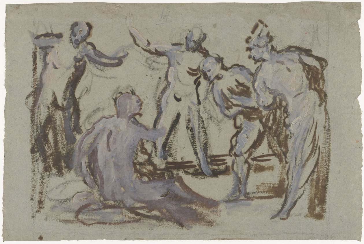 Hiob na gnojowisku w otoczeniu przyjaciół autorstwa Domenico Tintoretto