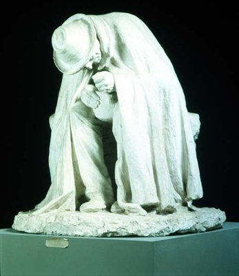 Stary człowiek je zupę, rzeźba Domenico Trentacoste (1859-1933) autorstwa Domenico Trentacosta